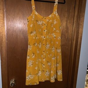 Madewell Yellow Silk Bow-Back Dress - 14